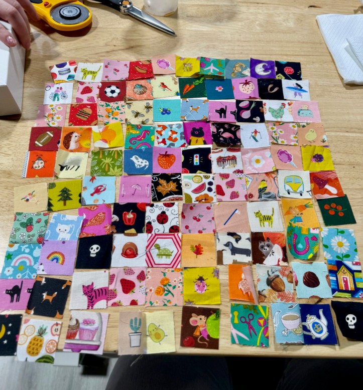 Layout of mini squares